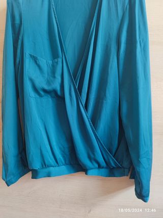 Blusa azul mujer talla 38-40