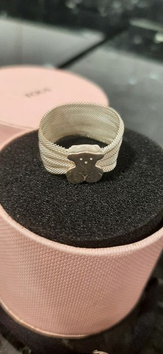 Anillo malla oso tous