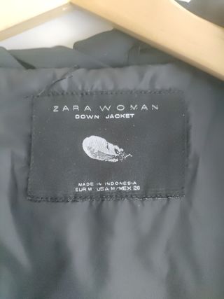 Zara chaqueta de plumas M 
