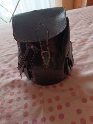 Mochila de cuero