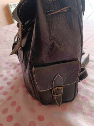 Mochila de cuero