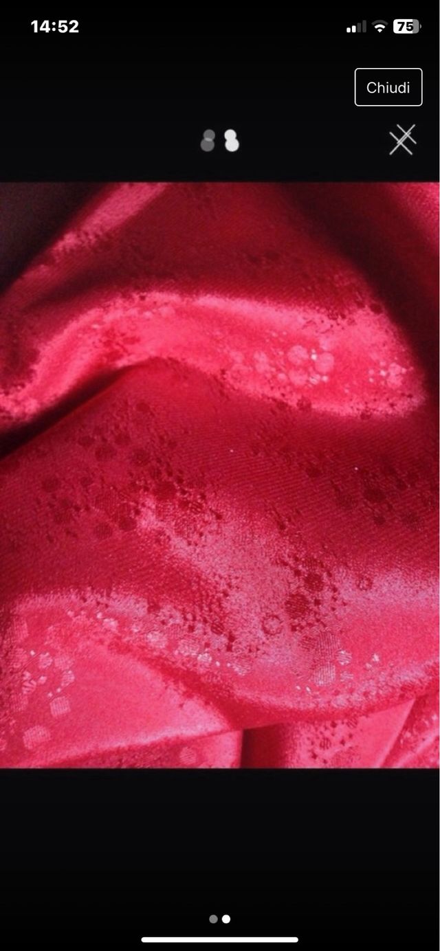 2 tagli grandi di splendida Seta pura di como