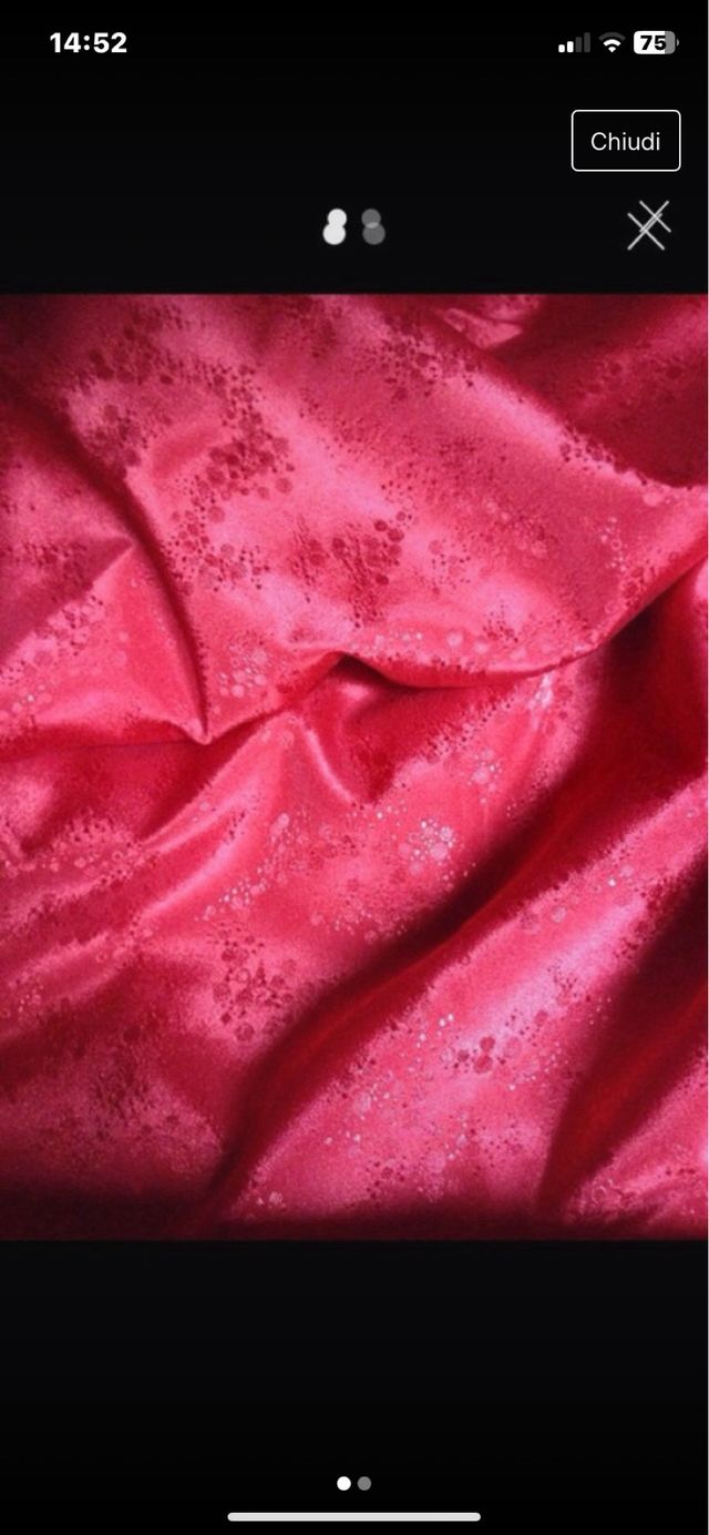 2 tagli grandi di splendida Seta pura di como