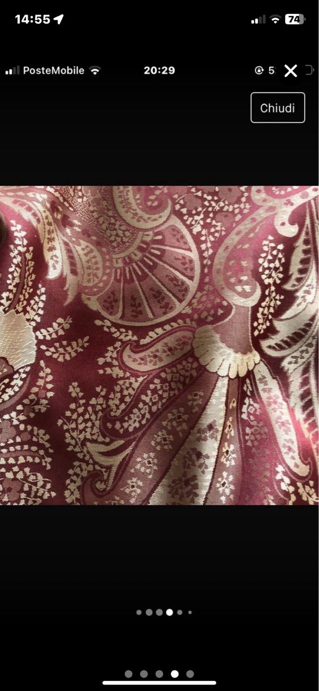 2 tagli grandi di splendida Seta pura di como