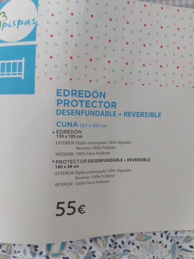 Edredón cuna con protector
