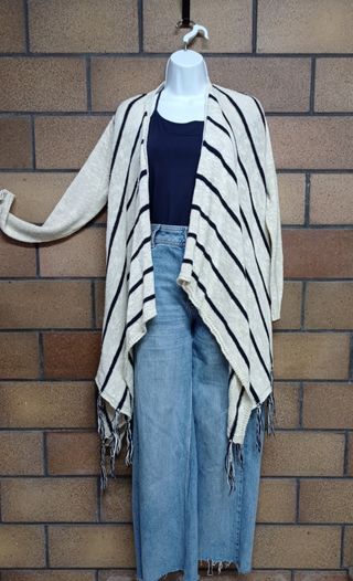 Cardigan oversize flecos 