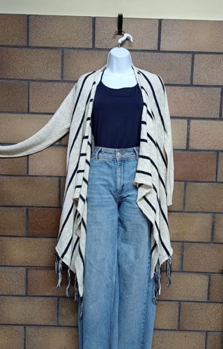 Cardigan oversize flecos 