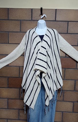 Cardigan oversize flecos 