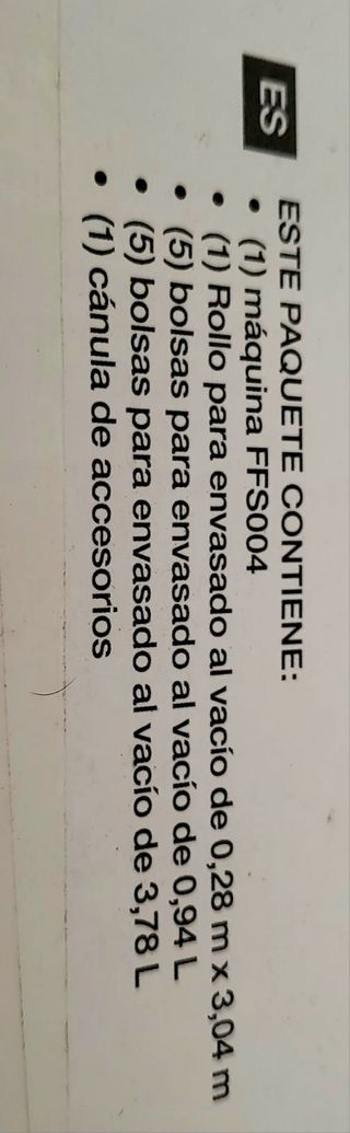 ENVASADORA AL VACIO FOOD SALER