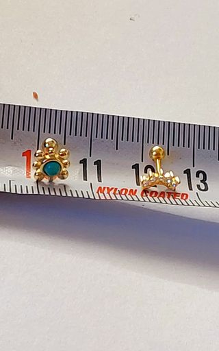 2 Pendientes de rosca plata 925 dorados