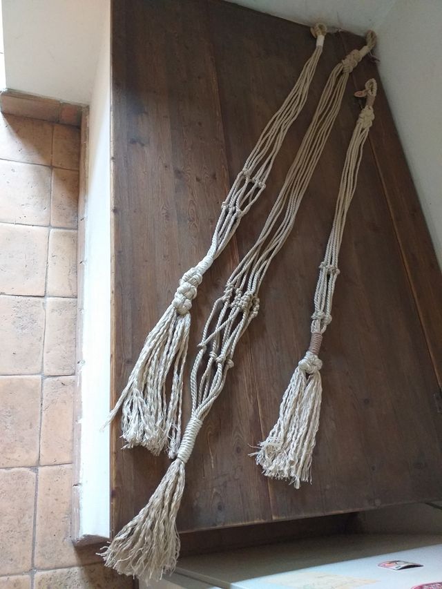 3 Portavaso macramé  Cuelga Macetas de pared