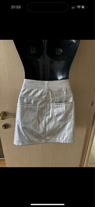 Minigonna e top silver tezenis nuova