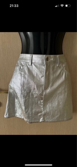 Minigonna e top silver tezenis nuova