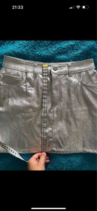 Minigonna e top silver tezenis nuova