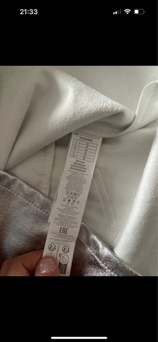 Minigonna e top silver tezenis nuova