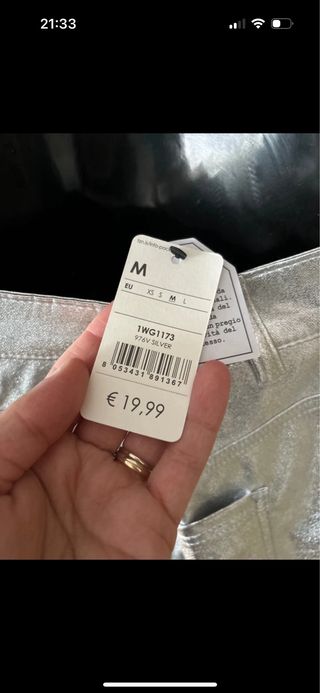 Minigonna e top silver tezenis nuova