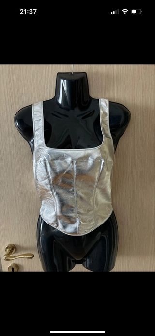 Minigonna e top silver tezenis nuova