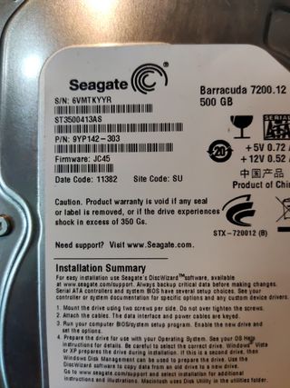 🔥Disco duro Seagate 500gb