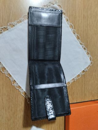 Portafogli di pitone nero.Vintage