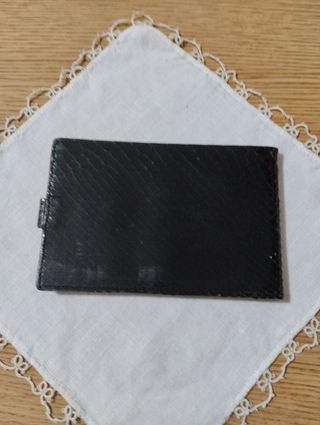 Portafogli di pitone nero.Vintage