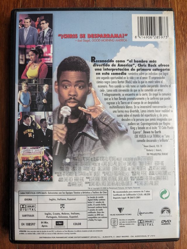 DVD película DOWN to EARTH (3x10€)