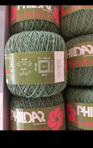 Gomitoli di cotone filo di scozia verde n.5