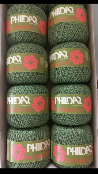 Gomitoli di cotone filo di scozia verde n.5