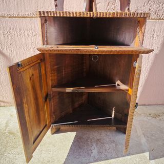 ✅Mueble rustico esquinero tallado.⭐⭐⭐⭐⭐