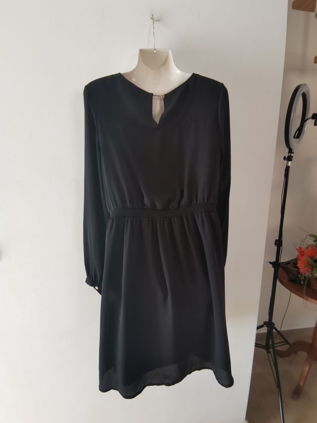 Vestido vuelo manga larga T 40