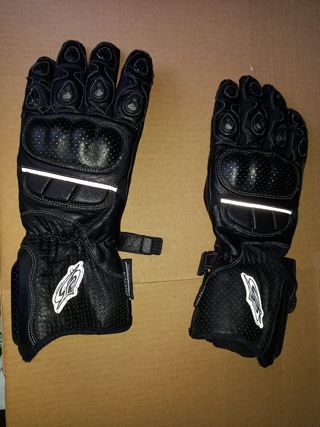 Guantes cuero moto