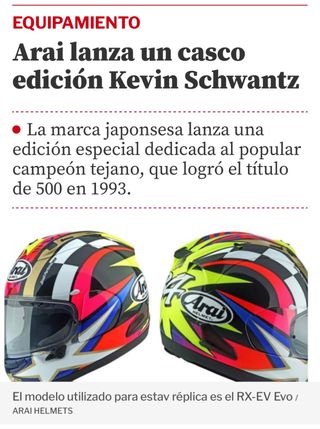 Arai RX7V Kevin Schwantz 30Th 158/200 Talla M 