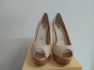 Zapatos de plataforma piel