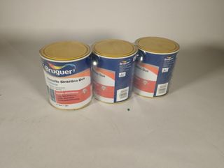 3 botes de pintura esmalte amarillo limón 