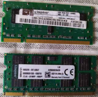KINGSTON 1GB 1RX8 PC2 BANCO RAM x2