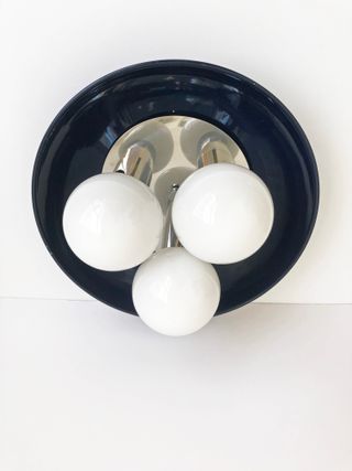 PLAFÓN LAMPARA DE TECHO CON TRES GLOBOS, AÑOS 60