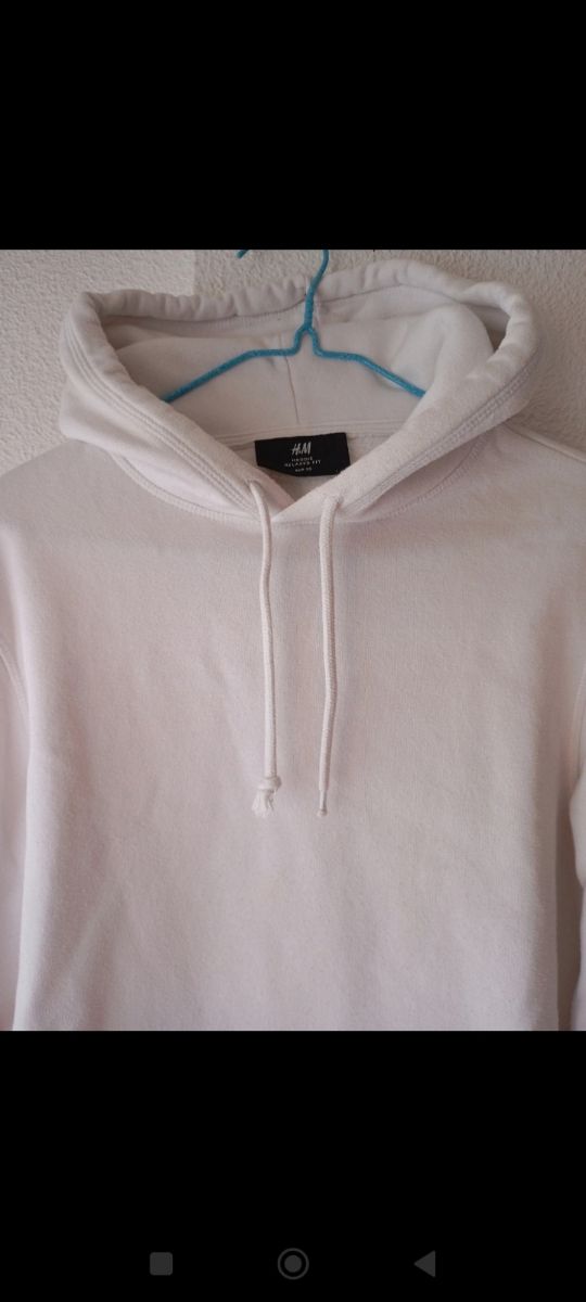 Sudadera con capucha blanca.Unisex.T.XS