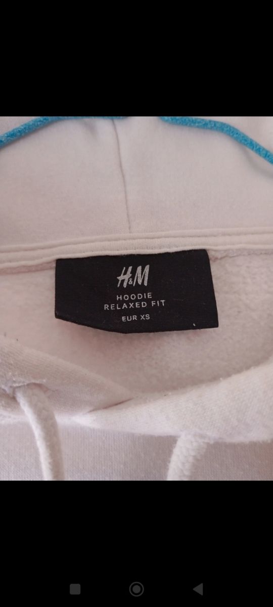 Sudadera con capucha blanca.Unisex.T.XS