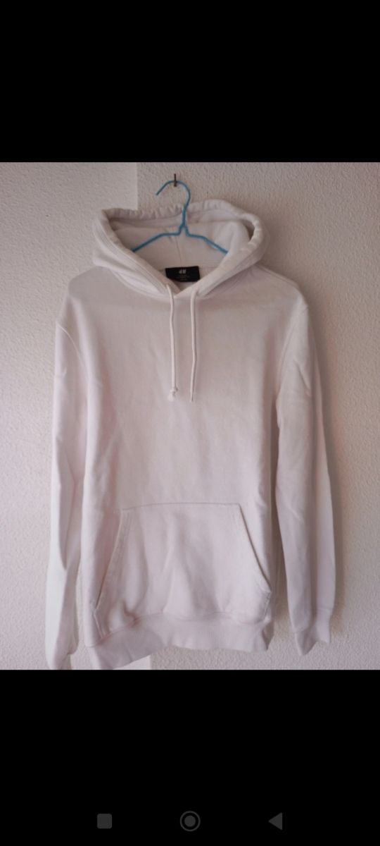 Sudadera con capucha blanca.Unisex.T.XS
