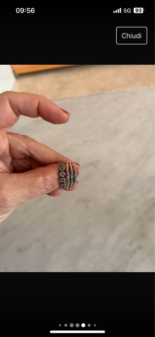 Set 3 anelli argento indiano