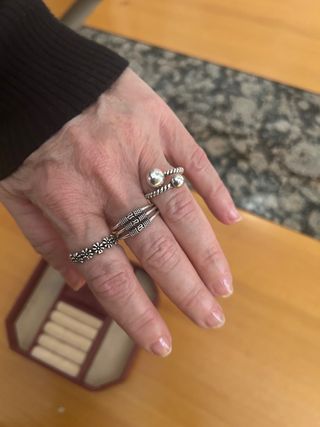 Set 3 anelli argento indiano