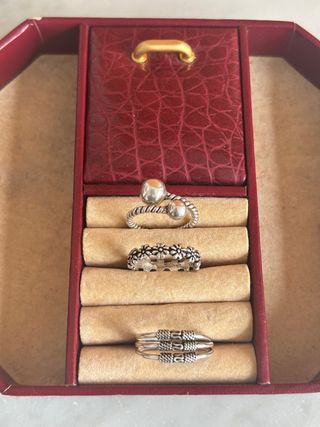 Set 3 anelli argento indiano