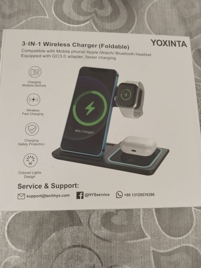 Cargador 3 en 1 inalambrico 