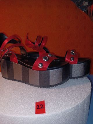 Sabot Nero Grigio raso rosso Tg 36 Prima Donna H8