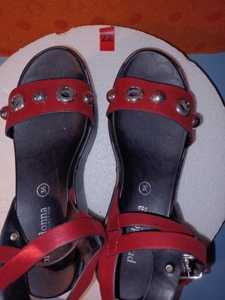 Sabot Nero Grigio raso rosso Tg 36 Prima Donna H8