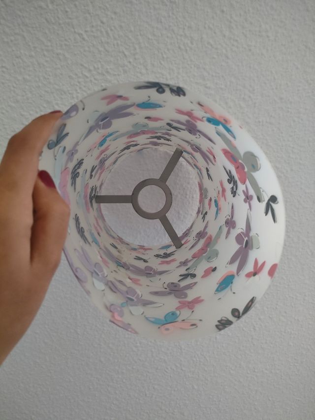 Pantalla lámpara flores