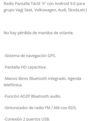 Radio Pantalla 9 pulgadas para Coche 