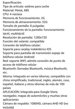 Radio Pantalla 9 pulgadas para Coche 