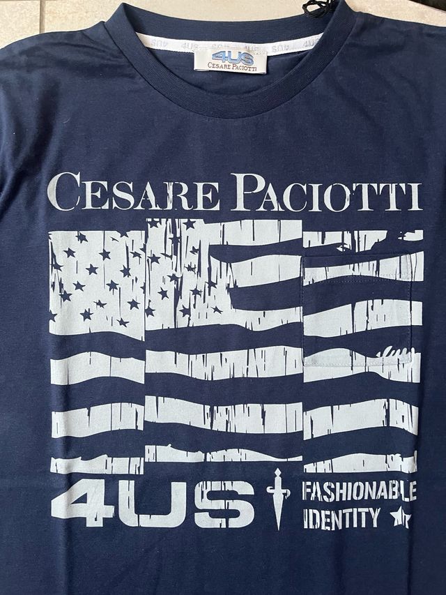 Tshirt blu Cesare Paciotti ragazzo 14 anni