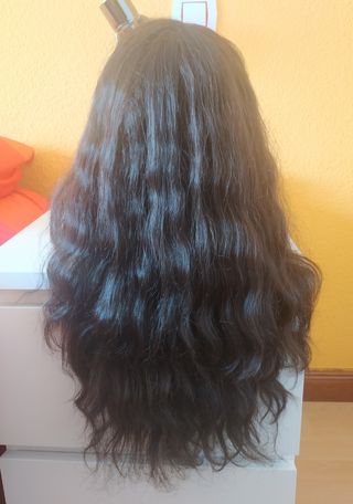 Peluca pelo natural ondulado