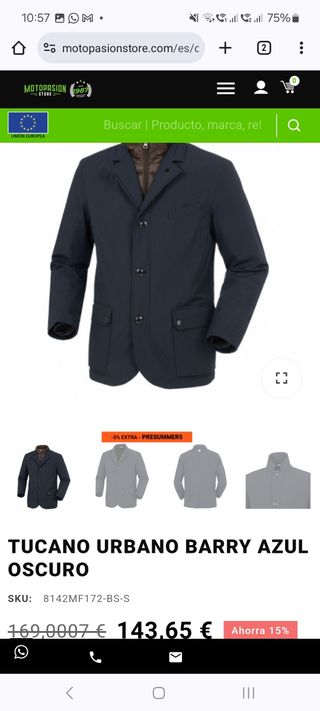 Tucano Urbano chaqueta moto estilo traje